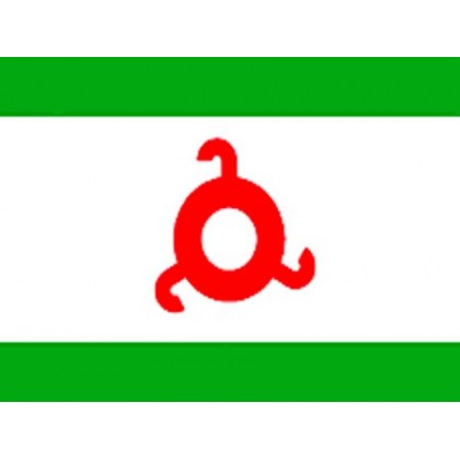 Флаг Ингушетии  22х15 (полиэфирный шёлк)
