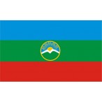 Флаг Карачаево-Черкессия  22х15 (полиэфирный шёлк)