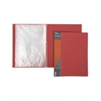 Папка А4 60 файлов ХАТБЕР Standart красная, пластиковая, корешок 21 мм