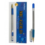 Ручка шариковая MC Gold синяя, грип, 0,5мм.