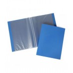 Папка А4 10 файлов ХАТБЕР Line синяя, пластиковая, корешок 9 мм