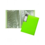 Папка А4 40 файлов ХАТБЕР Diamond Neon зеленая, пластиковая, корешок 21 мм