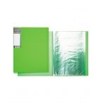 Папка А4 20 файлов ХАТБЕР Diamond Neon зеленая, пластиковая, корешок 14 мм