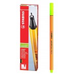 Ручка капиллярная STABILO Point 88 неоновая желтая, 0,4мм.