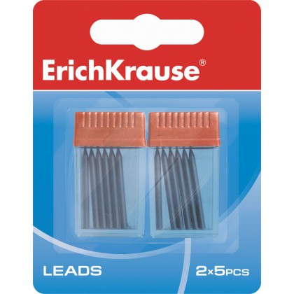 Набор грифелей для циркулей 2,0 мм ERICH KRAUSE HB (в блистере 2 контейнера по 5 шт.)