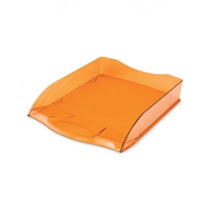 Лоток д/бумаг ХАТБЕР горизонтальный, оранжевый, тонированный, 340х280х70