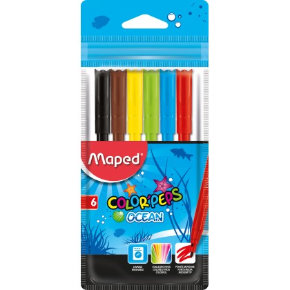 Фломастеры  6цв MAPED Colorpeps пакет