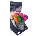 Ручка шариковая Pensan Triball.Mix Colored ассорти, трехгр., 1мм., дисплей