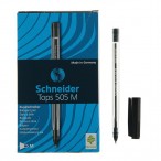 Ручка шариковая Schneider Tops 505 M черная, прозрачный корпус, 0,5мм.
