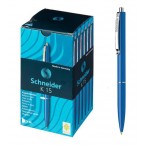 Ручка шариковая Schneider K15 автоматическая, синяя, корпус синий, 0,5мм.