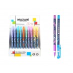 Ручка шариковая Mazari Shadow синяя, масляная, 0.7мм., корпуc пластик. цвет., резин грип