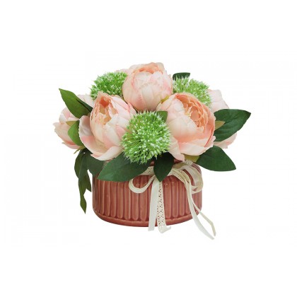 Декор. цветы Dream Garden Розы розовые в керам вазе, 22х22х21,5см
