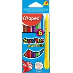 Мелки пластиковые 06цв. MAPED Color Peps в картонном футляре