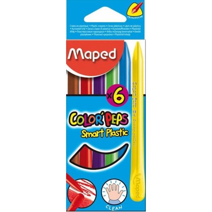 Мелки пластиковые 06цв. MAPED Color Peps в картонном футляре