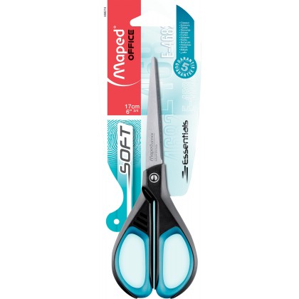 Ножницы MAPED Essentials Soft 17см. с прорезиненными ручками, симметричные