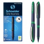 Ручка-роллер Schneider One Business зеленая, прорезин. поверхность, 0,6мм.