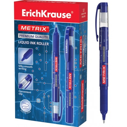 Ручка-роллер ERICH KRAUSE Metrix синяя, 0,45мм.