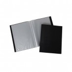 Папка А4 40 файлов ХАТБЕР Line черная, пластиковая, корешок 21 мм, 500мкм