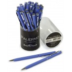 Ручка шариковая Bruno Visconti Palermo синяя, 0.7мм., автомат., фиолетовый мет. корпус