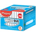 Мел белый MAPED White peps 100шт., круглый, без грязи