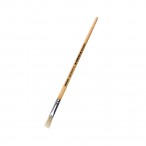 Кисть Mazari щетина №10 художественная, плоская, обойма обжимная, ручка деревянная