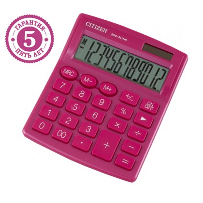 Калькулятор CITIZEN SDC-810NRPKE, 10 разряд., розовый, дв.питан.,127*105*21 мм, европодвес