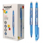 Ручка шариковая Mazari Limpid синяя, со стираем. чернилами, 0,8мм., пулев.пиш.узел