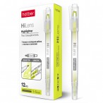 Текстовыделитель ХАТБЕР Hi-Lens желтый, двухсторонний, 1мм/5мм.