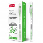 Текстовыделитель ХАТБЕР Hi-Lens зеленый, двухсторонний, 1мм/5мм.