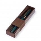 Ручка шариковая Bruno Visconti Monaco синяя, 0,5мм., зеленый корпус, коричневая коробка