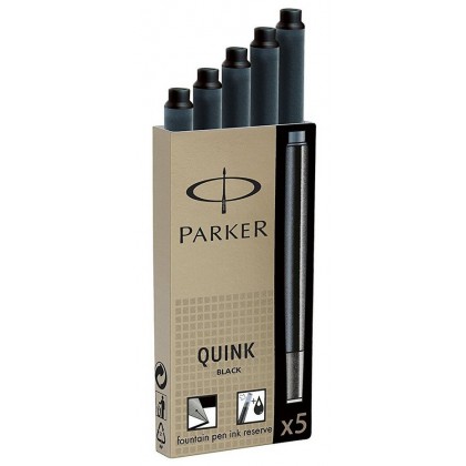 Картридж Parker Quink черные, для перьевой ручки, LONG, упаковка из 5 шт.