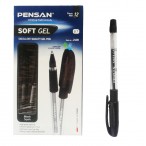 Ручка гелевая Pensan Soft Gel черная, 0,7мм.