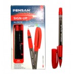 Ручка шариковая Pensan Sing-Up красная, 1мм.