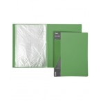 Папка А4 20 файлов ХАТБЕР зеленая, пластиковая, корешок 14 мм