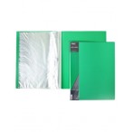 Папка А4 10 файлов ХАТБЕР зеленая, пластиковая, корешок 9 мм