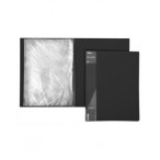Папка А4 100 файлов ХАТБЕР черная, пластиковая, корешок 40 мм