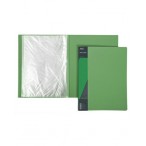 Папка А4 100 файлов ХАТБЕР зеленая, пластиковая, корешок 40 мм