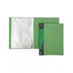 Папка А4 80 файлов ХАТБЕР зеленая, пластиковая, корешок 40 мм