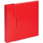 Папка А4 100 файлов красная, в пластиковом боксе