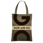 Сумка-шоппер Bruno Visconti Shop and Go хаки, с карманом, хлопок, полиэстер, 35х47см.