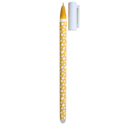 Ручка гелевая Be Smart Fyr-Fyr.Желтый синяя, 0,5мм., со стираемыми чернилами