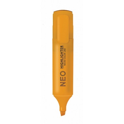 Текстовыделитель ХАТБЕР Neo оранжевый, флуоресцентный, клиновидный пишущий узел 