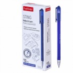 Ручка шариковая ХАТБЕР Sting синяя, 0,5мм., трехгран.корпус, игольч.пишущ.узел, чернила soft ink