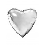 Шар воздушный Agura Сердце серебрянное 19''/48см.