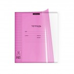 Тетрадь А5 12л. клетка Erich Krause Классика Cover Prо Neon.Розовая пластиковая обложка