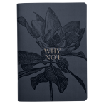 Тетрадь А5 48л. Be Smart Aesthetics.Черный цветок клетка, ламинация, фольга, скр.углы, 150х210