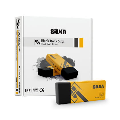 Ластик Silka Black Rock 18,5х12х39,5 мм., черный