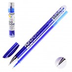 Ручка гелевая Mazari Brunty T синяя, со стираемыми чернилами, 0,5мм., 9 стержней, пластик.туба
