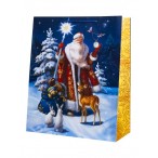 Пакет бум. подарочный Феникс-Презент Дед Мороз 26х32,4х12,7см., ламинация