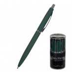 Ручка шариковая Bruno Visconti San Remo синяя, 1мм., зеленый металл. корпус
